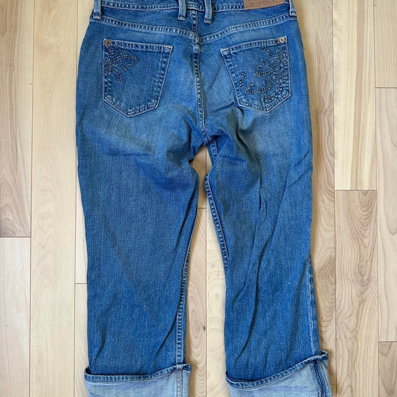 Pink Apples Y2K Capri Jeans – Embroidered Pockets, Size 26 - Picture 7 of 8